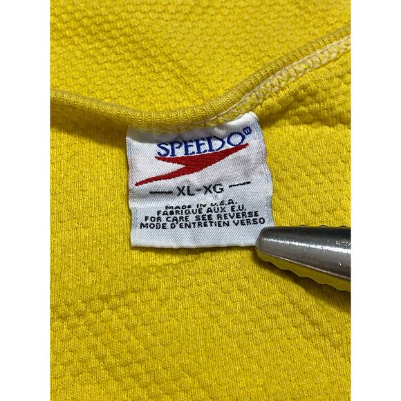 Vintage Speedo Yellow Tank Top 90’s Size XL USA Made - Picture 5 of 8